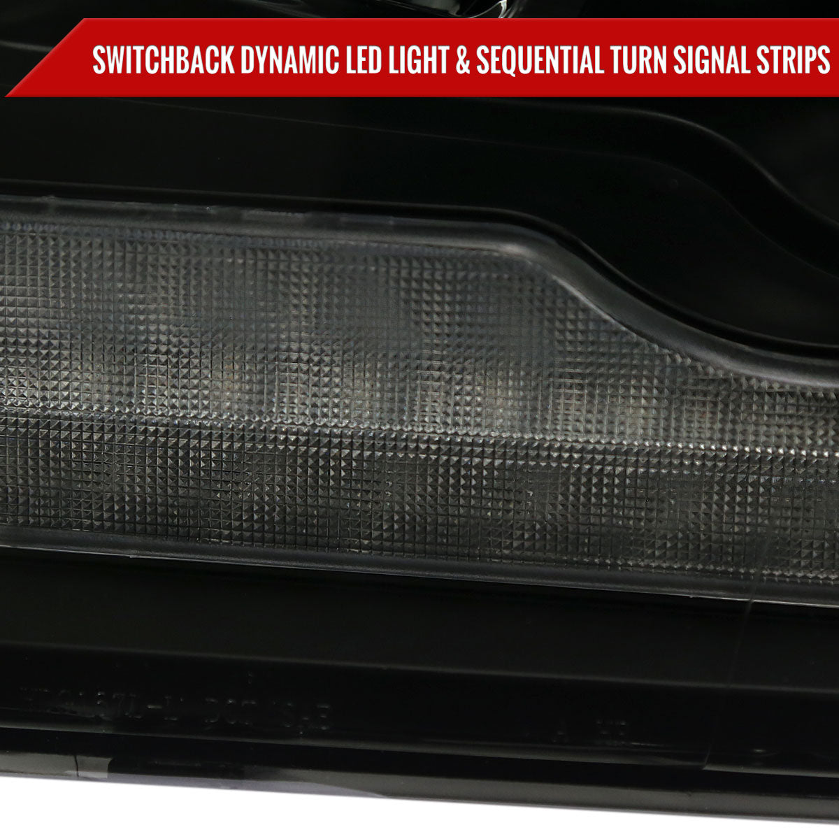 2009-2018 Dodge RAM 1500  / 2019-2021 RAM Classic / 2010-2018 RAM 2500 3500 Switchback Sequential Projector Headlights (Matte Black Housing/Smoked Lens)