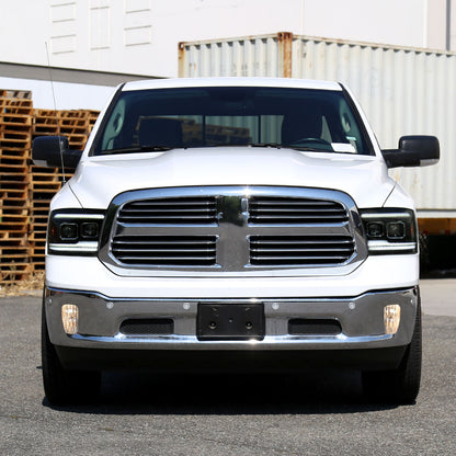 2009-2018 Dodge RAM 1500  / 2019-2021 RAM Classic / 2010-2018 RAM 2500 3500 Switchback Sequential Projector Headlights (Matte Black Housing/Smoked Lens)