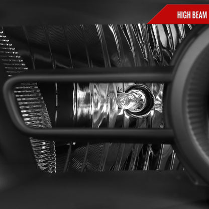 2013-2018 Ram 1500 2500 3500 LED Bar Projector Headlights (Matte Black Housing/Clear Lens)