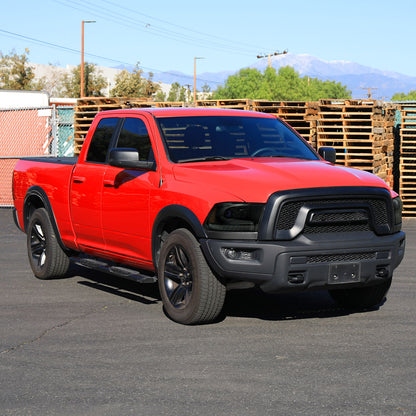 2013-2018 Ram 1500 2500 3500 Sequential LED Bar Signal Projector Headlights (Black Housing / Smoked Lens)