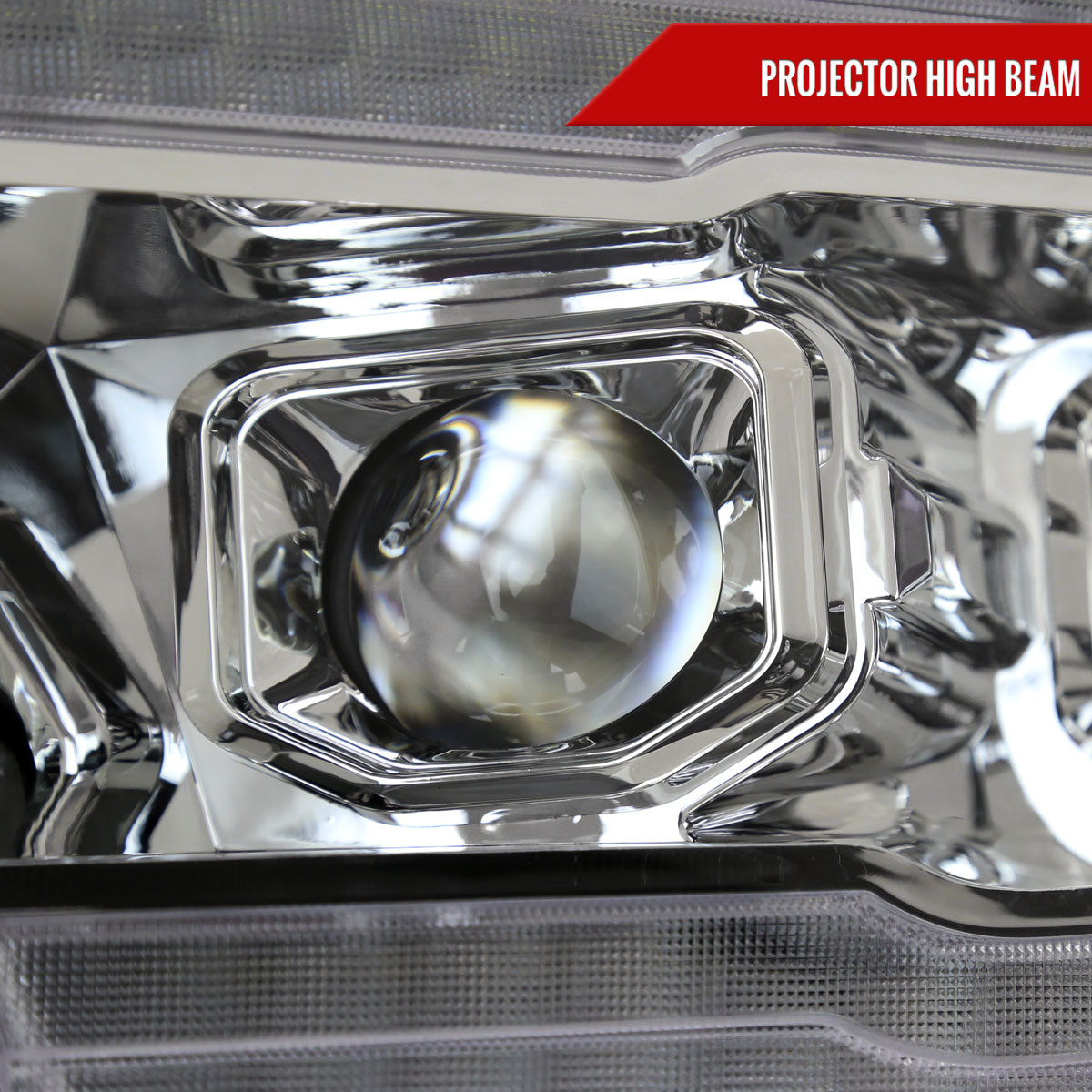 2019-2024 Dodge RAM 1500 Switchback Sequential LED Turn Signal Projector Headlights (Chrome Housing/Clear Lens)