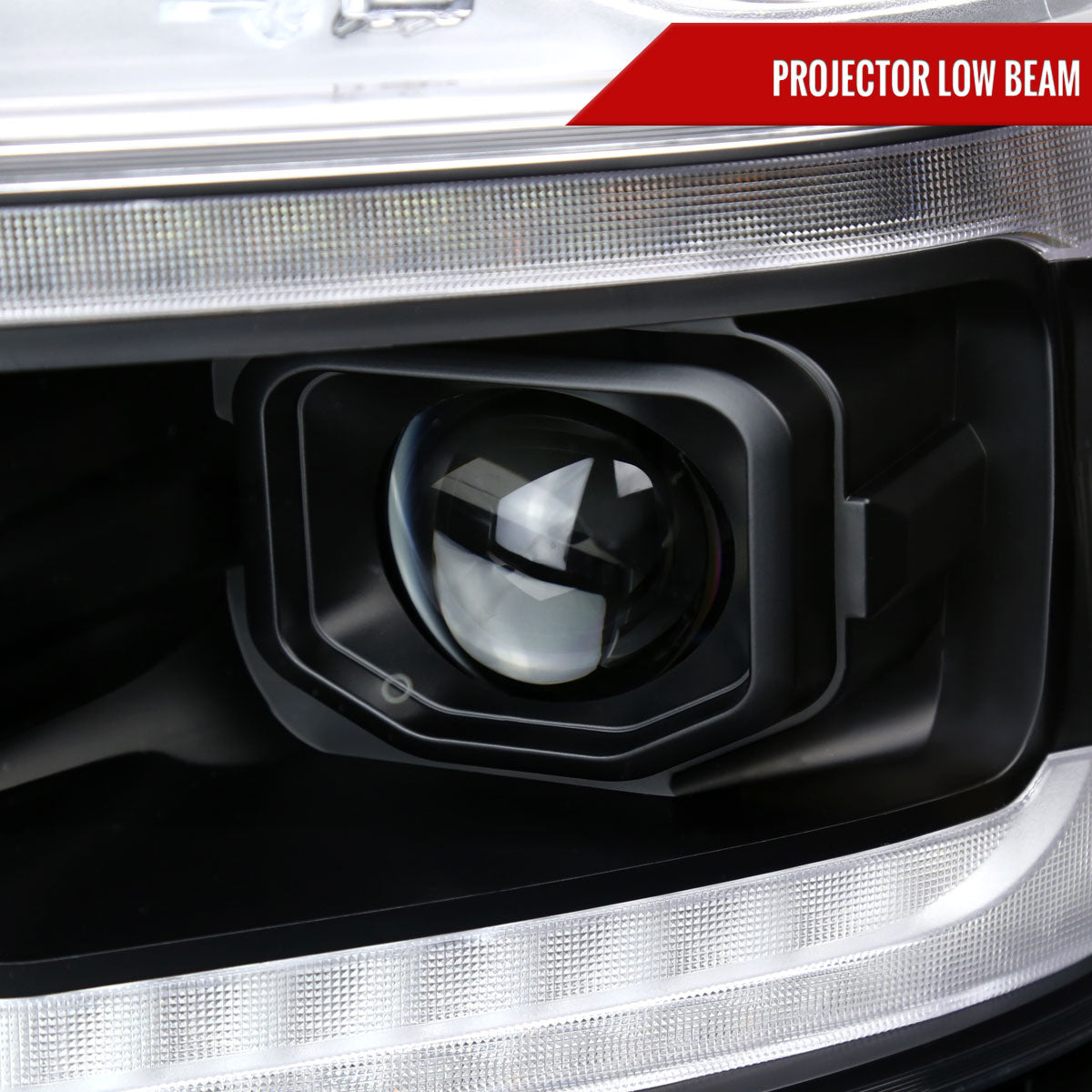 2019-2024 Dodge RAM 1500 Switchback Sequential LED Turn Signal Projector Headlights (Matte Black Housing/Clear Lens)