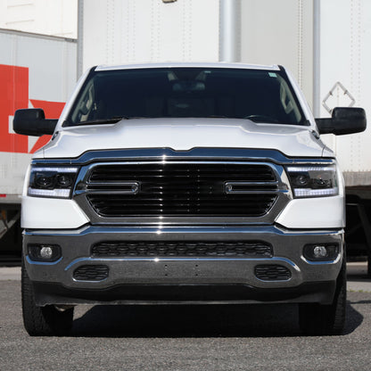 2019-2024 Dodge RAM 1500 Switchback Sequential LED Turn Signal Projector Headlights (Matte Black Housing/Clear Lens)