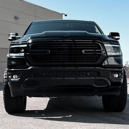 2019-2024 Dodge RAM 1500 Switchback Sequential LED Turn Signal Projector Headlights (Matte Black Housing/Smoked Lens)
