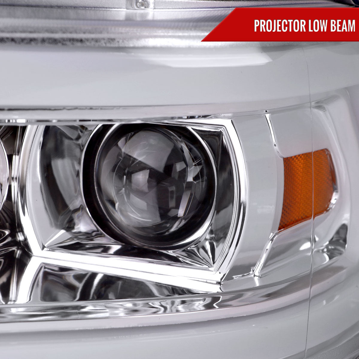 2019-2024 Dodge RAM 2500/3500/4500/5500 LED Tube Projector Headlights (Chrome Housing/Clear Lens)
