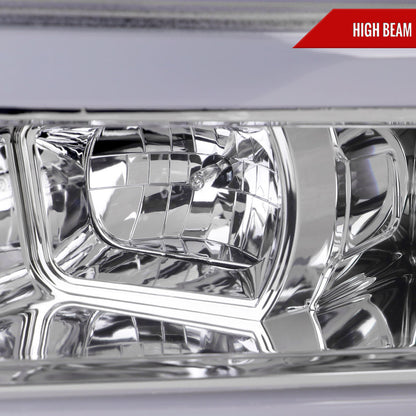 2019-2024 Dodge RAM 2500/3500/4500/5500 LED Tube Projector Headlights (Chrome Housing/Clear Lens)