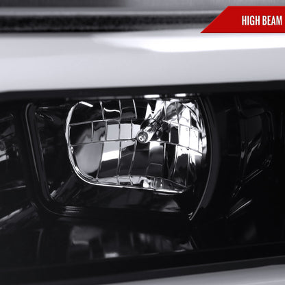 2019-2024 Dodge RAM 2500/3500/4500/5500 LED Tube Projector Headlights (Jet Black Housing/Clear Lens)
