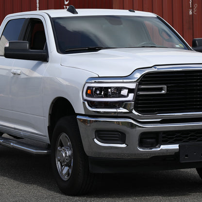 2019-2024 Dodge RAM 2500/3500/4500/5500 LED Tube Projector Headlights (Jet Black Housing/Clear Lens)