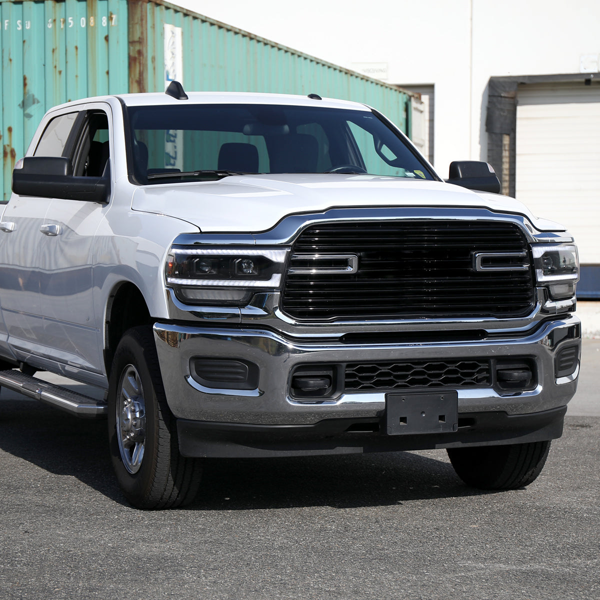 2019-2024 Dodge RAM 2500/3500/4500/5500 Switchback Sequential LED Turn Signal Projector Headlights (Matte Black Housing/Clear Lens)