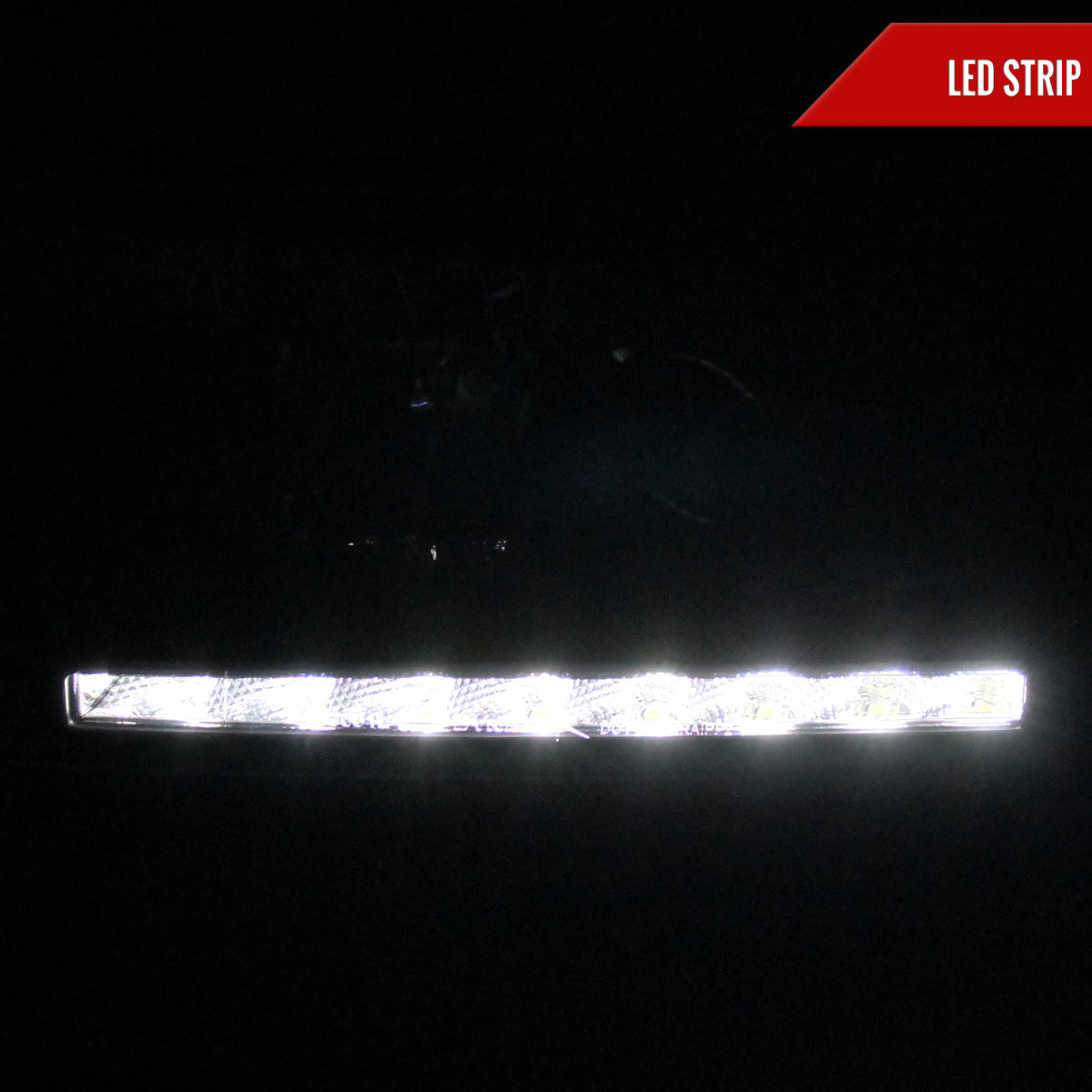 1994-2001 Dodge RAM 1500/ 1994-2002 RAM 2500 3500 Projector Headlights w/ SMD LED Light Strip (Matte Black Housing/Clear Lens)