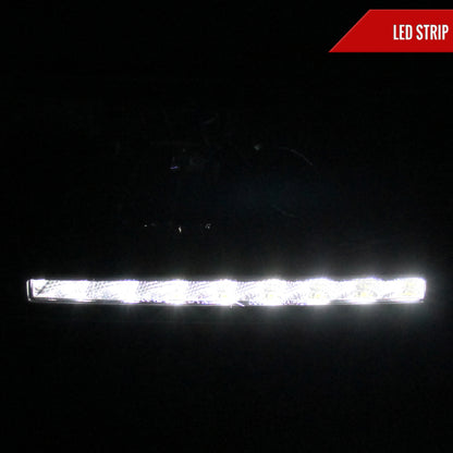 1994-2001 Dodge RAM 1500/ 1994-2002 RAM 2500 3500 Projector Headlights w/ SMD LED Light Strip (Matte Black Housing/Clear Lens)