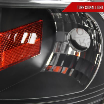1994-2001 Dodge RAM 1500/ 1994-2002 RAM 2500 3500 Projector Headlights w/ SMD LED Light Strip (Matte Black Housing/Clear Lens)