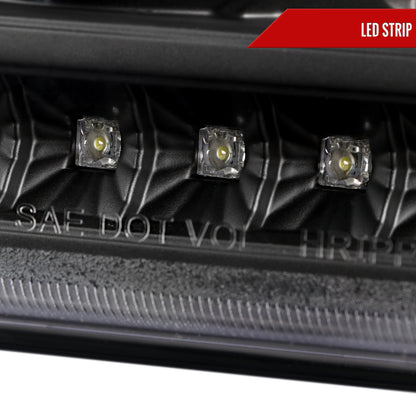 2001-2011 Ford Ranger Projector Headlights w/ LED Light Strip & LED Turn Signal Lights (Matte Black Housing/Clear Lens)