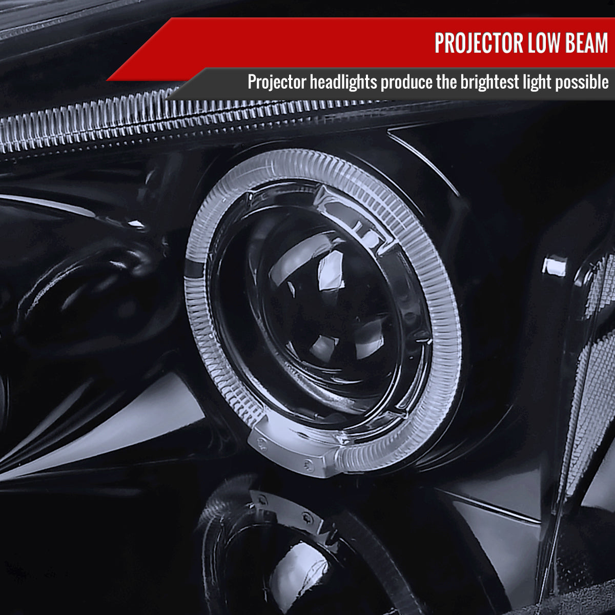 2002-2004 Acura RSX Dual Halo Projector Headlights (Glossy Black Housing/Smoked Lens)