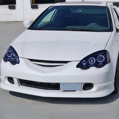 2002-2004 Acura RSX Dual Halo Projector Headlights (Glossy Black Housing/Smoked Lens)