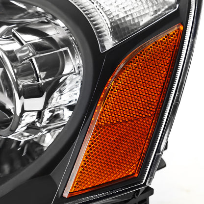 2002-2004 Acura RSX Retro Style Projector Headlights w/ Amber Reflectors (Matte Black Housing/Clear Lens)