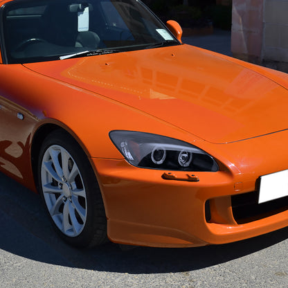 2004-2009 Honda S2000 AP2 Dual Halo Projector Headlights (Glossy Black Housing/Smoked Lens)