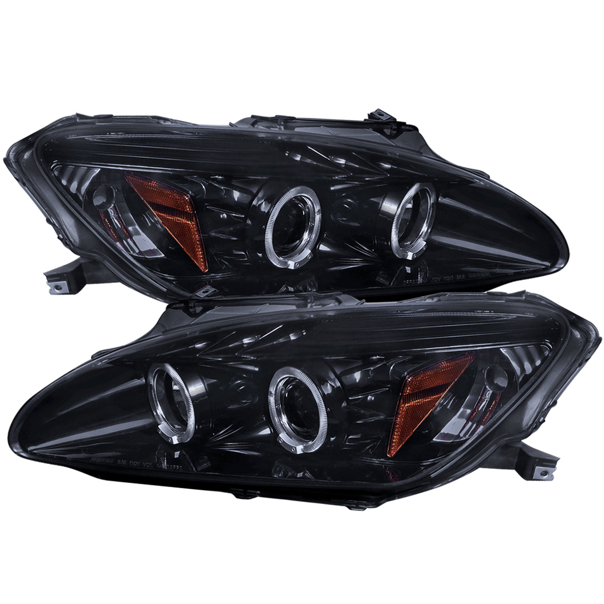 2004-2009 Honda S2000 AP2 Dual Halo Projector Headlights (Glossy Black Housing/Smoked Lens)
