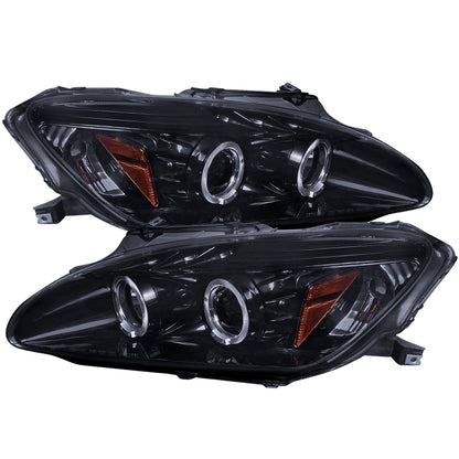 2004-2009 Honda S2000 AP2 Dual Halo Projector Headlights (Glossy Black Housing/Smoked Lens)