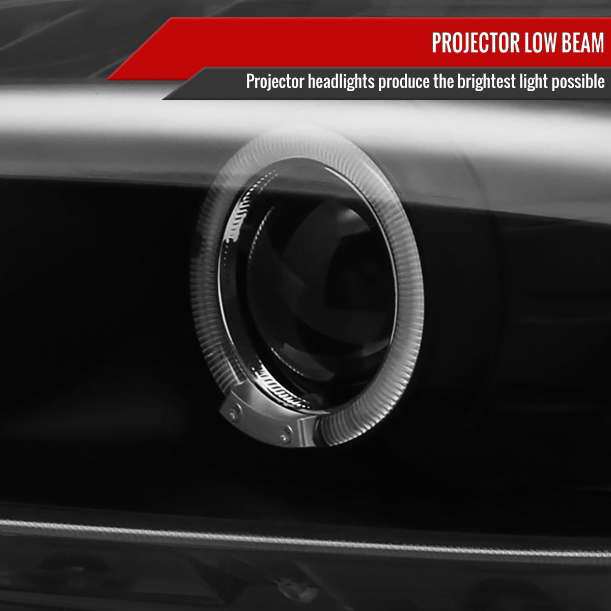 2004-2009 Honda S2000 AP2 Dual Halo Projector Headlights (Matte Black Housing/Clear Lens)