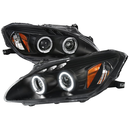 2004-2009 Honda S2000 AP2 Dual Halo Projector Headlights (Matte Black Housing/Clear Lens)