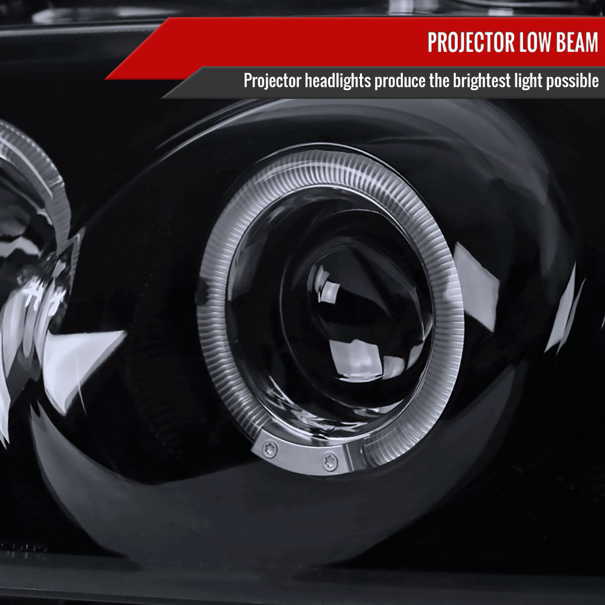 2004-2006 Nissan Sentra Dual Halo Projector Headlights (Glossy Black Housing/Smoked Lens)