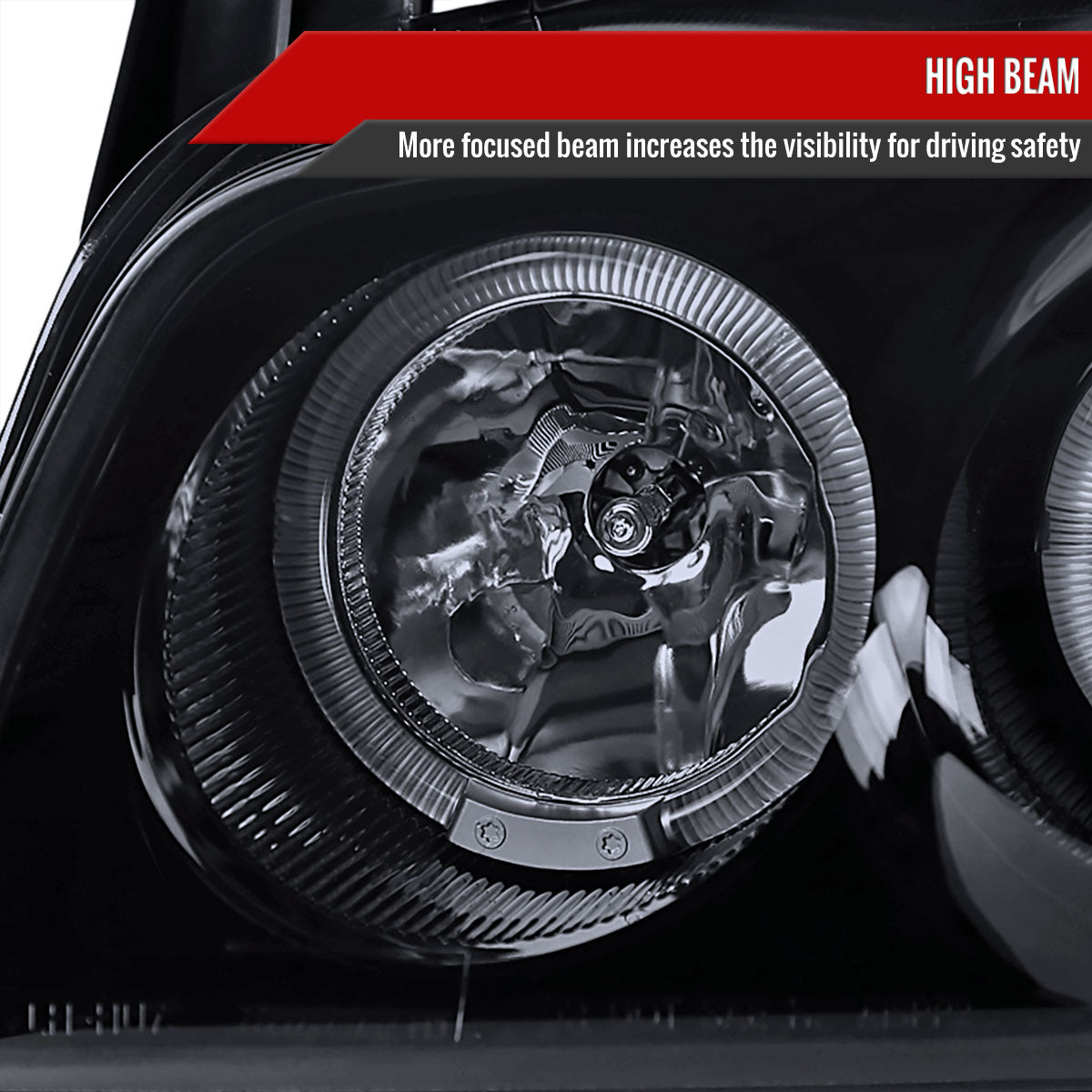2004-2006 Nissan Sentra Dual Halo Projector Headlights (Glossy Black Housing/Smoked Lens)