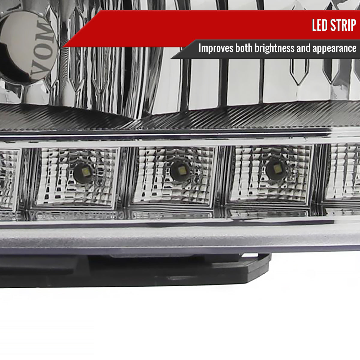 2007-2014 GMC Sierra Dual Halo Projector Headlights (Chrome Housing/Clear Lens)