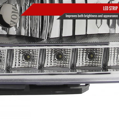 2007-2014 GMC Sierra Dual Halo Projector Headlights (Chrome Housing/Clear Lens)