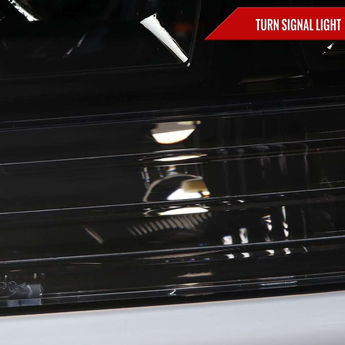 2007-2013 GMC Sierra 1500 / 2007-2014 Sierra 1500HD 2500HD 3500HD / 2009-2013 Sierra 1500 Hybrid LED C-Bar Projector Headlights (Jet Black Housing/Clear Lens)