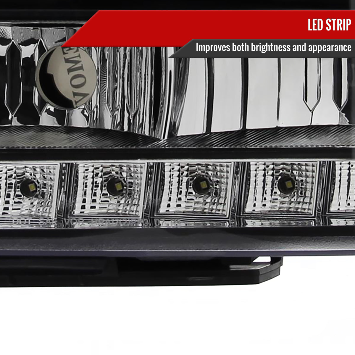 2007-2014 GMC Sierra SMD Dual Halo Projector Headlights (Matte Black Housing/Clear Lens)