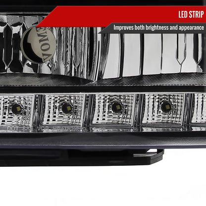 2007-2014 GMC Sierra SMD Dual Halo Projector Headlights (Matte Black Housing/Clear Lens)