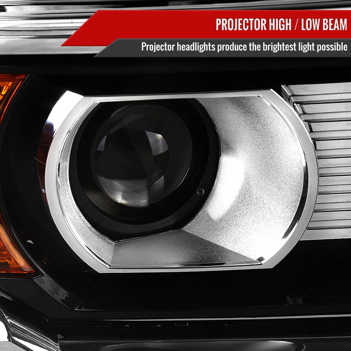 2014-2019 GMC Sierra 1500/2500HD/3500HD Clear Lens Projector Headlights - Passenger Side Only