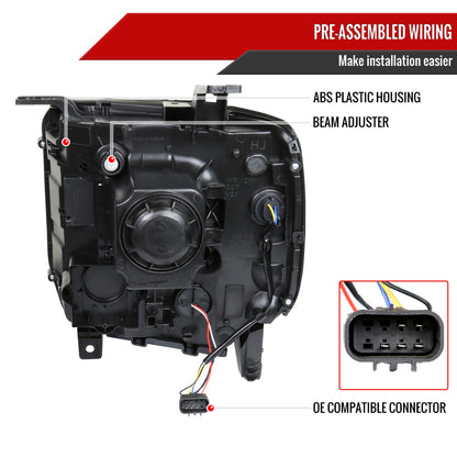 2014-2019 GMC Sierra 1500/2500HD/3500HD Clear Lens Projector Headlights - Passenger Side Only