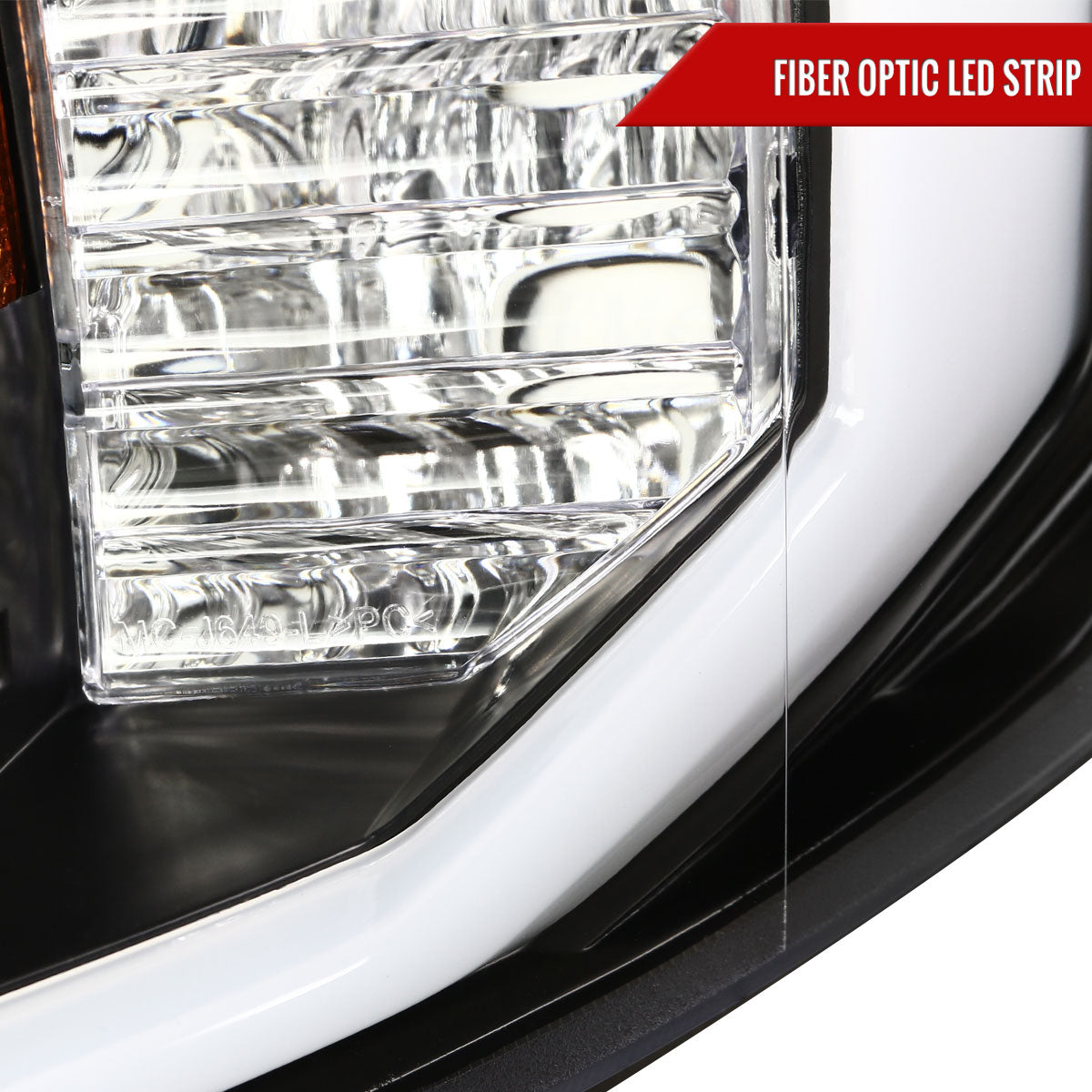 2007-2014 Chevrolet Silverado 1500/2500HD/3500HD LED C-Bar Projector Headlights (Matte Black Housing/Clear Lens)