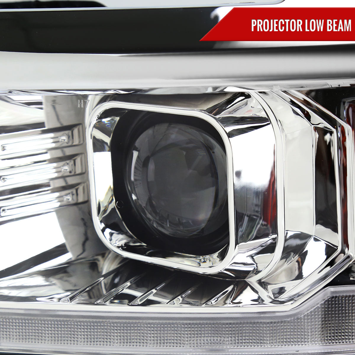 2014-2015 Chevrolet Silverado 1500 Switchback Sequential LED Bar Projector Headlights (Chrome Housing/Clear Lens)