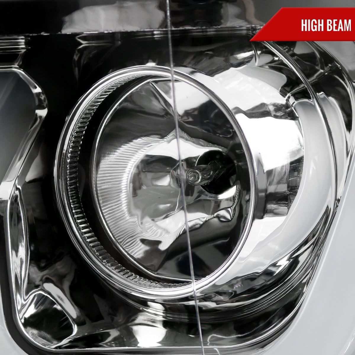 2014-2015 Chevrolet Silverado 1500 Dual LED U-Bar Projector Headlights w/ LED Turn Signal Lights (Chrome Housing/Clear Lens)