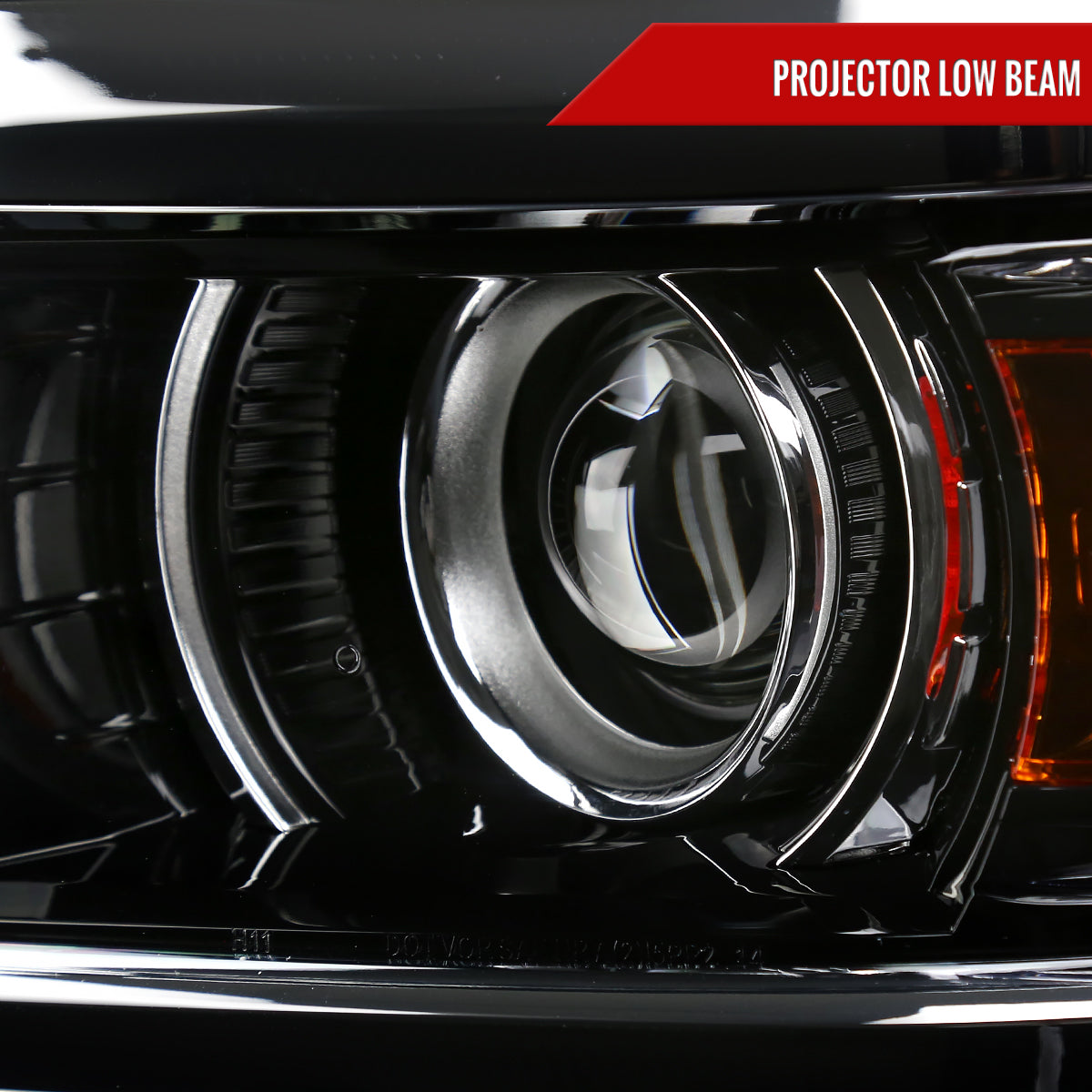 2014-2015 Chevrolet Silverado 1500 Projector Headlights (Glossy Black Housing/Clear Lens)