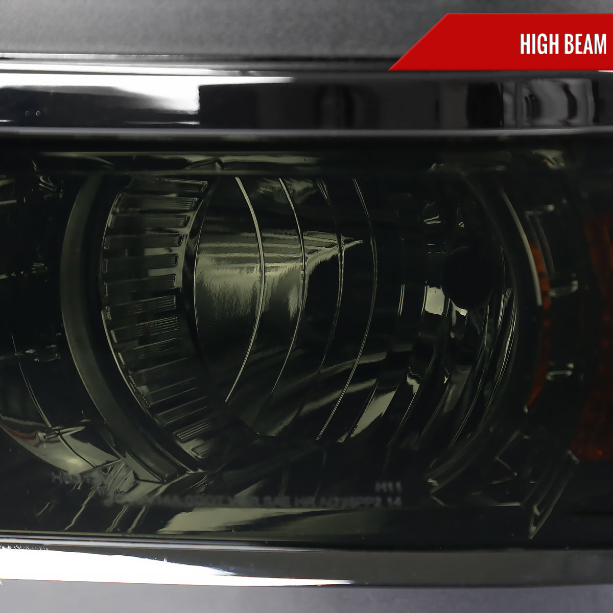 2014-2015 Chevrolet Silverado 1500 Projector Headlights (Glossy Black Housing/Smoked Lens/Chrome Trim)