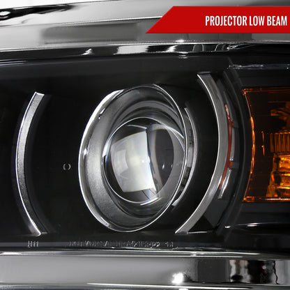 2014-2015 Chevrolet Silverado 1500 Projector Headlights (Matte Black Housing/Chrome Trim/Clear Lens)