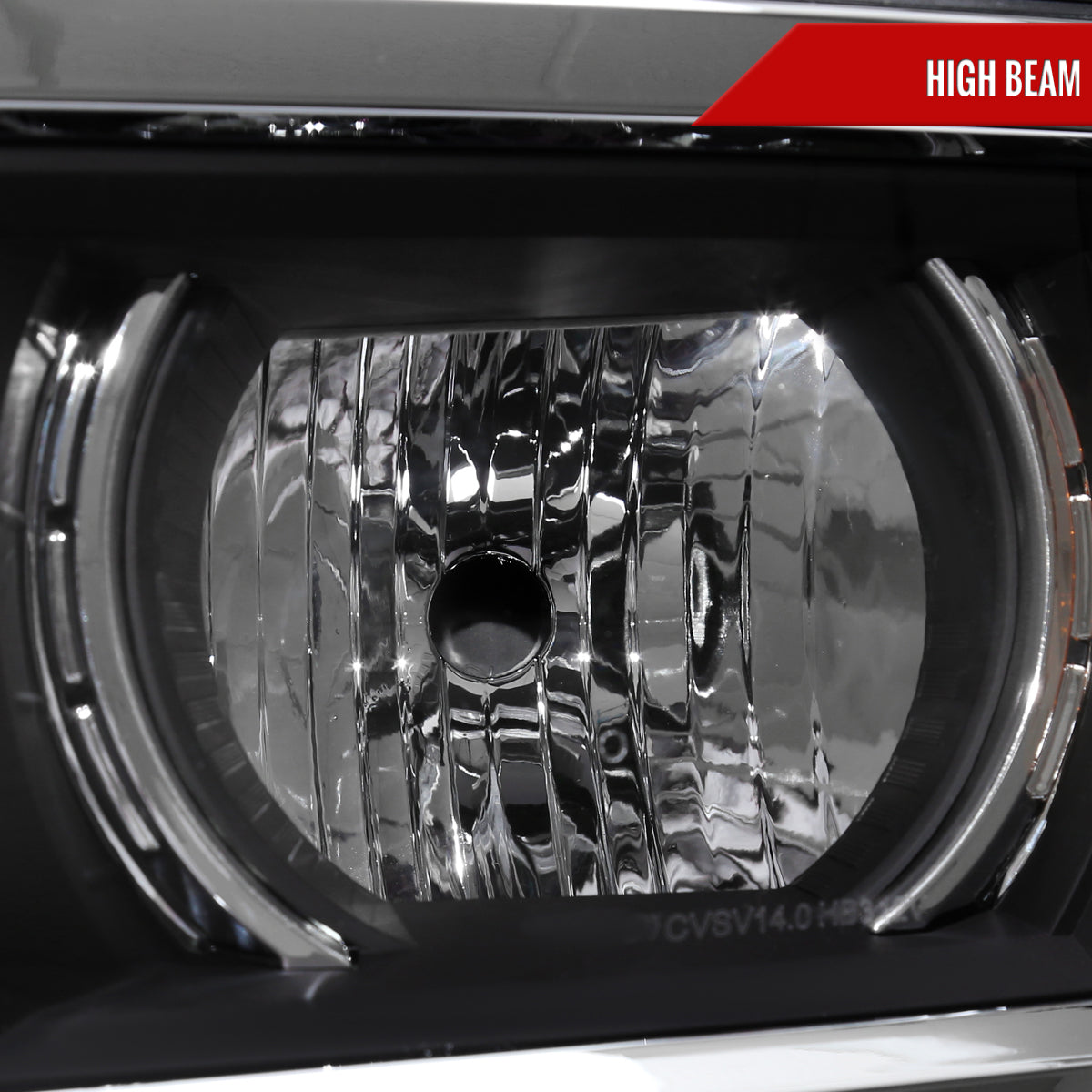 2014-2015 Chevrolet Silverado 1500 Projector Headlights (Matte Black Housing/Chrome Trim/Clear Lens)