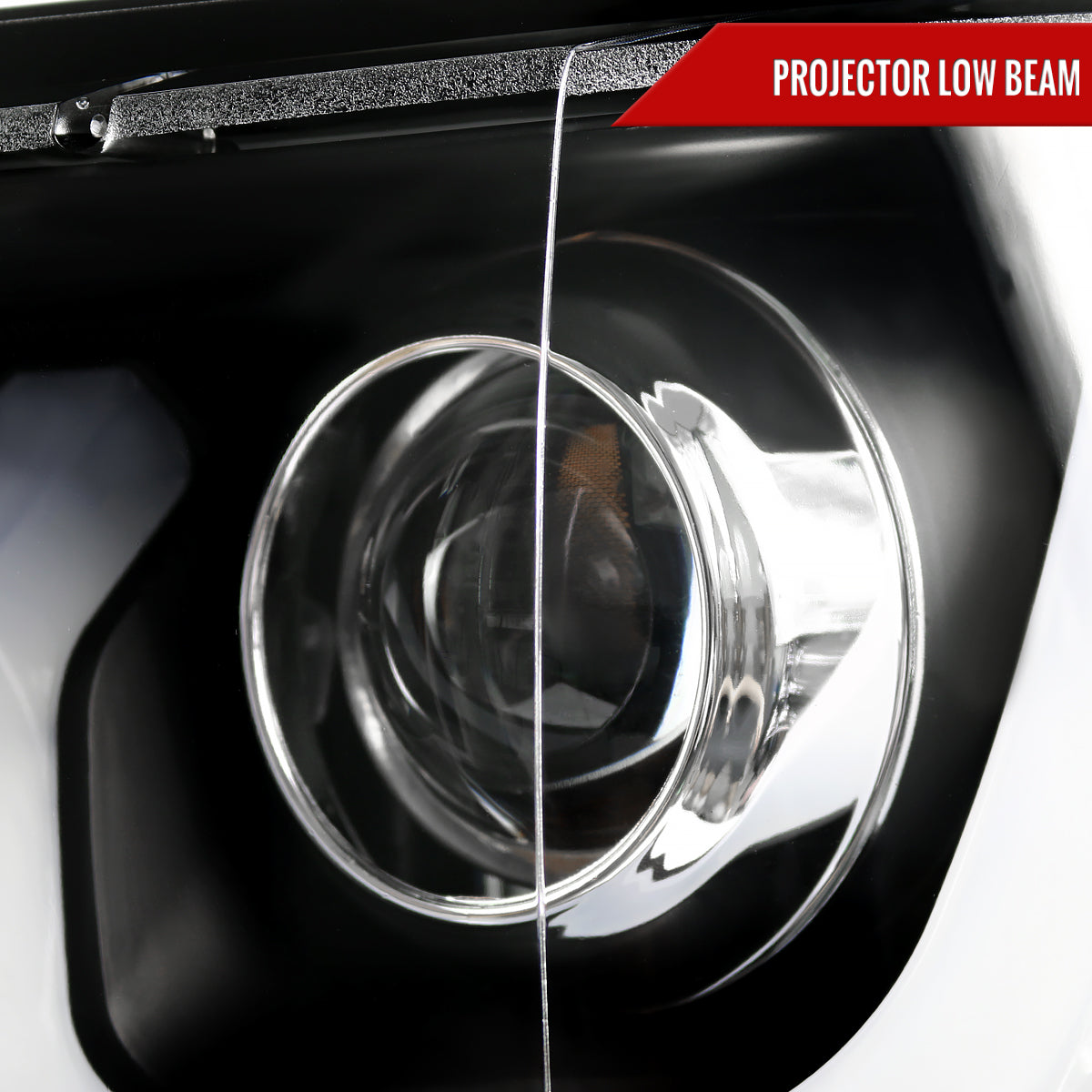 2014-2015 Chevrolet Silverado 1500 LED U-Bar Projector Headlights w/ LED Turn Signal Lights (Matte Black Housing/Clear Lens)
