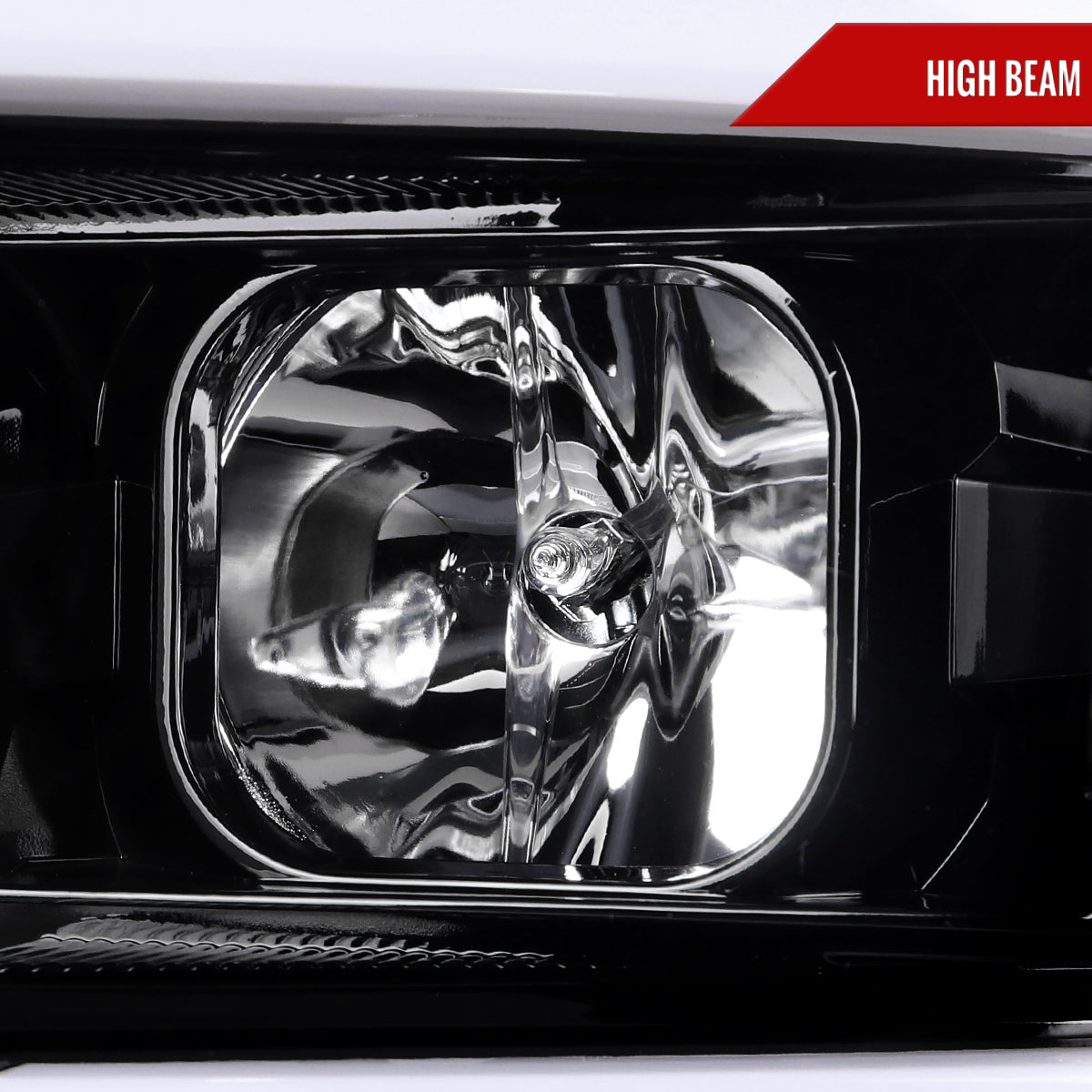 2015-2019 Chevrolet Silverado 2500HD/3500HD Switchback Sequential LED Turn Signal Projector Headlights (Glossy Black Housing/Clear Lens)