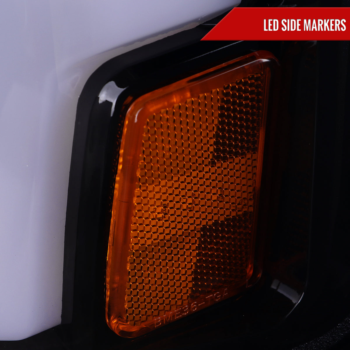 2015-2019 Chevrolet Silverado 2500HD/3500HD Switchback Sequential LED Turn Signal Projector Headlights (Glossy Black Housing/Smoked Lens)