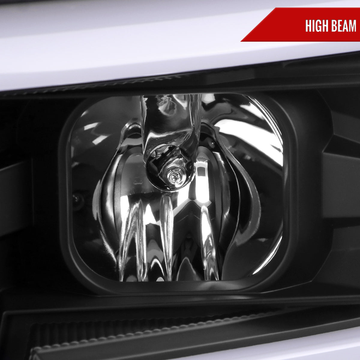 2015-2019 Chevrolet Silverado 2500HD/3500HD Switchback Sequential LED Turn Signal Projector Headlights (Matte Black Housing/Clear Lens)
