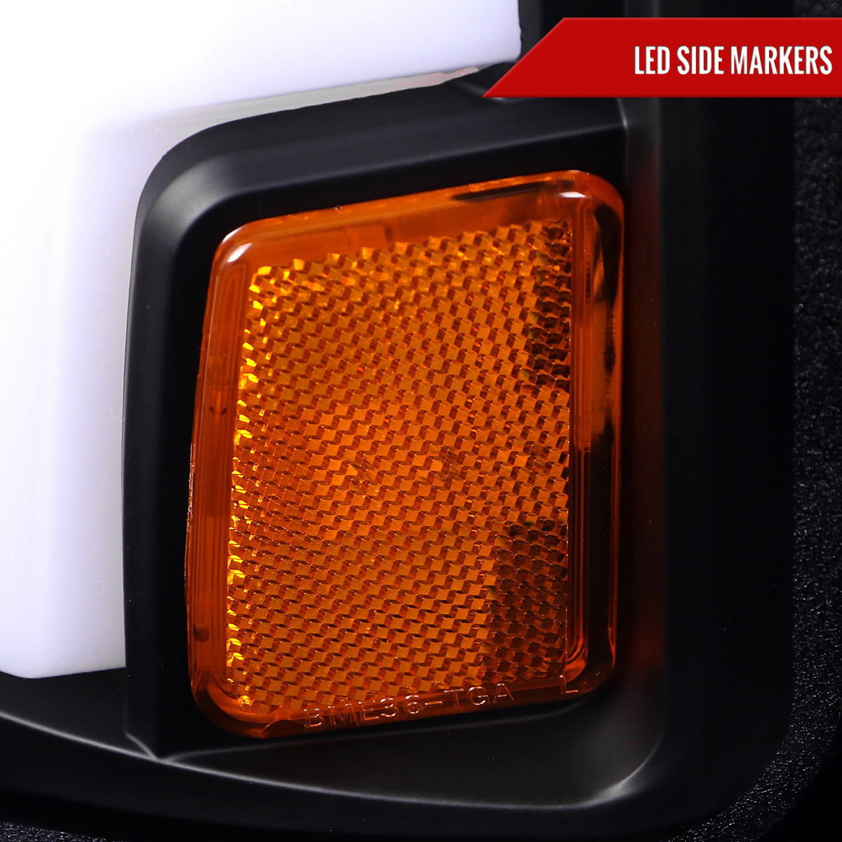 2015-2019 Chevrolet Silverado 2500HD/3500HD Switchback Sequential LED Turn Signal Projector Headlights (Matte Black Housing/Clear Lens)