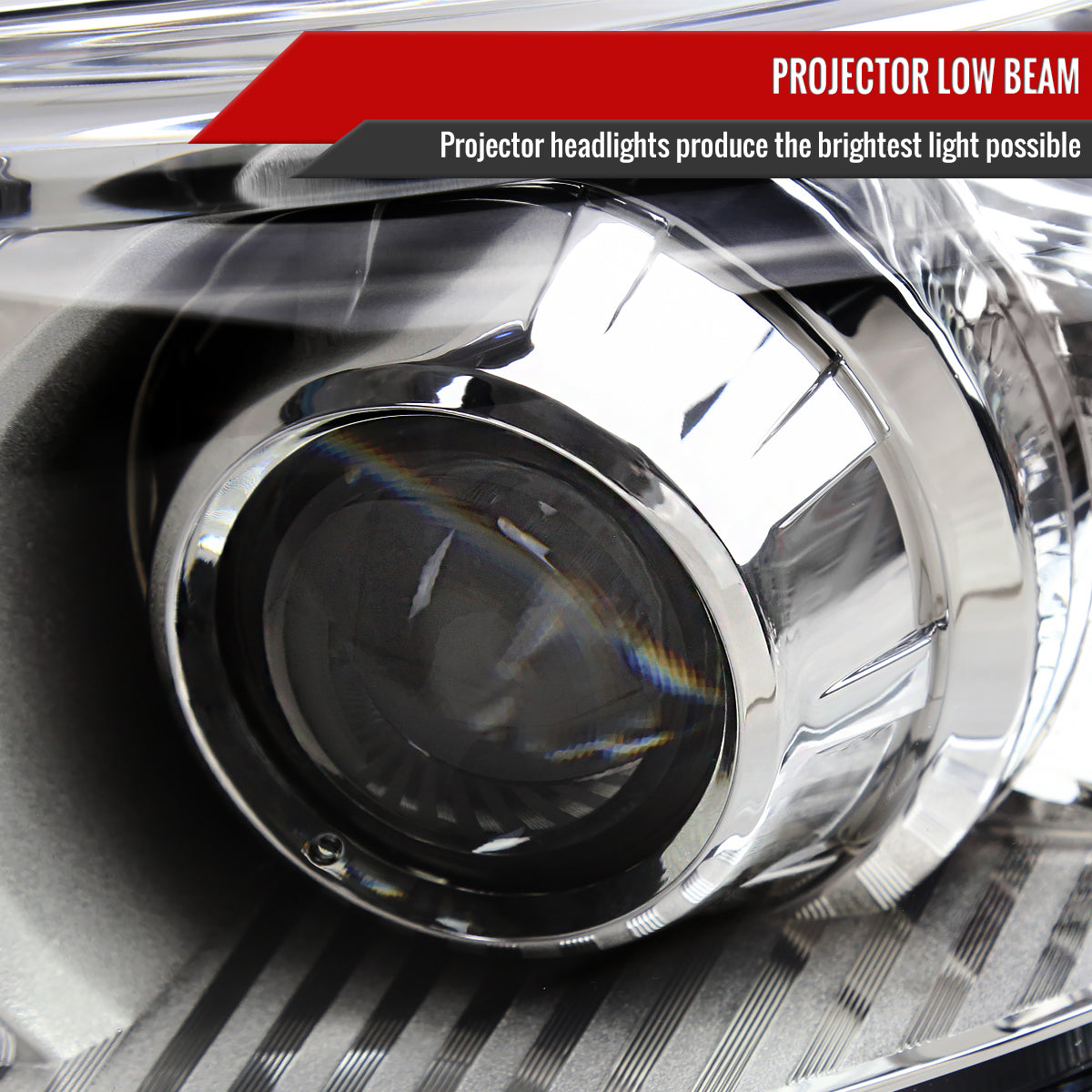 2011-2020 Toyota Sienna Projector Headlights (Chrome Housing/Clear Lens)