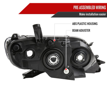 2011-2020 Toyota Sienna Projector Headlights (Chrome Housing/Clear Lens)