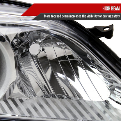 2011-2020 Toyota Sienna Passenger/Right Side Projector Headlights (Chrome Housing/Clear Lens)