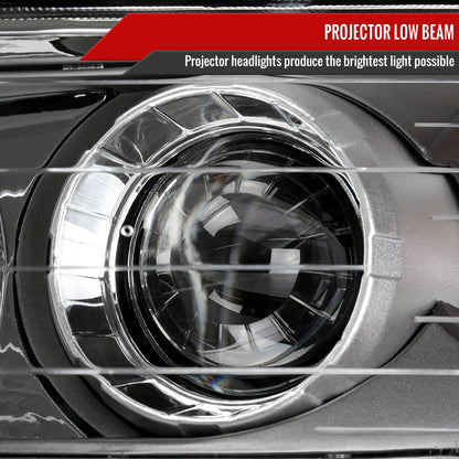 2006-2008 Hyundai Sonata Projector Style Headlights (Matte Black Housing/Clear Lens)